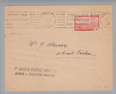 Algerien 1946-07-20 Erstpostflug Alger-Colomb-Béchar - Airmail