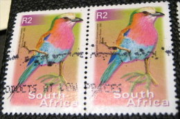 South Africa 2000 Birds Coracias Caudata 2r X2 - Used - Usados