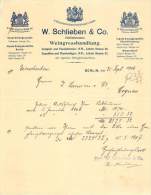 FACTURE LETTRE : BERLIN . W. SCHLIEBEN AND CO . WEINGROSSHANDLUNG . 1906 . - Sonstige & Ohne Zuordnung