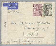 Afrika Goldküste 1944-04-03 Sekoudi Doppelzensur Airmail Nach Liestal CH - Goudkust (...-1957)