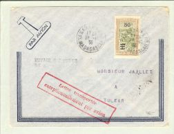 Afrika Madagaskar 1936-10-28 Erkundungsflug Nach Tulear - Airmail