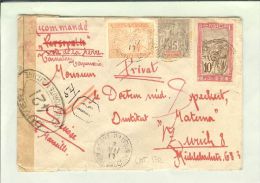 Afrika Madagaskar 1917-05-03 Zensur-R-Brief In Die Schweiz - Lettres & Documents