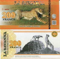 LA SAVANNA - LEOPARD / 200 FRANCS - - Fictifs & Spécimens