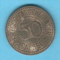 GERMANY---"CASSEL"  50 PFENNIG PRISONER OF WAR TOKEN---RARE - Sonstige & Ohne Zuordnung