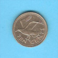 BARBADOS  10 CENTS 1973 (KM # 12) - Barbados