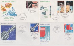 DAHOMEY +DJIBOUTI  4  FDC  SPACE      Réf   0152 - Other & Unclassified
