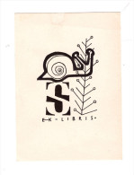 EX LIBRIS  "S" Avec Escargot (PPP063) - Ex Libris