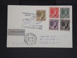 LUXEMBOURG-Carte Du 1er Vol Luxembourg /Paris En 1948   à Voir P7191 - Storia Postale