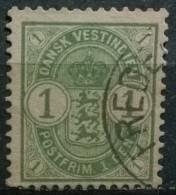 DANISH WEST INDIAS - YVERT # 16  VF USED - - Dänische Antillen (Westindien)