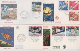 MALI+MAURITANIE  4  FDC  SPACE      Réf   0157 - Other & Unclassified