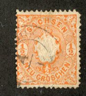 G-12093  Saxony 1863- Michel #15 (o) Faulty Offers Welcome! - Sachsen