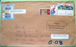 Israel 2011 Registered Cover To Nicaragua - Hebrew University - Sport Basket Ball - Ketubah - Briefe U. Dokumente