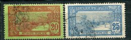 GUADELOUPE -  Yv. N°  61,62  (o)  20c,25c  Houelmont  Cote  1 Euro  BE - Gebraucht