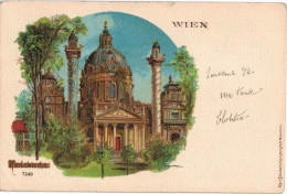Carte Postale Ancienne D´AUTRICHE -  WIEN - KARLSKIRCHE - Kirchen
