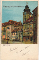 Carte Postale Ancienne D´AUTRICHE -  WIEN - FREYUNG UND SCHOTTENKIRCHE - Kirchen