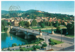 XXX CARTOLINA PIEMONTE TORINO PONTE UMBERTO E COLLINA VIAGGIATA 1964 VERSO FRANCIA – INDIRIZZO OSCURATO PER PRIVACY COND - Bruggen