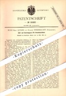 Original Patent - Hugo Graf Attems Auf Schloss Ehrenhausen , Steiermark , 1881 , Controlapparat Für Dreschmaschine , !!! - Ehrenhausen