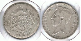 BELGICA 20 FRANCS 1934 PLATA SILVER G1 - 20 Francs