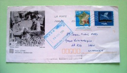 France 2014 Pre Paid PAP Cover To Nicaragua - Magritte Painting Map WWII De Gaulle US Army Flag Tank - Covers & Documents