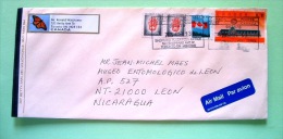 Canada 2015 Cover To Nicaragua - Fire Prevention Flag Train Railway Station - Storia Postale