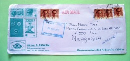 India 2015 Cover To Nicaragua - Rajiv Gandhi - Lion Club Sender - Covers & Documents