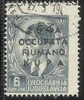 OCCUPAZIONE ITALIANA: ZONA FIUMANO KUPA 1941 SOPRASTAMPATO OVERPRINTED 6 D USATO USED OBLITERE´ - Fiume & Kupa