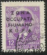 COLONIE ITALIANE: ZONA FIUMANO KUPA 1941 SOPRASTAMPATO OVERPRINTED 12 D USATO USED OBLITERE´ - Fiume & Kupa