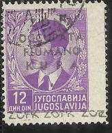 COLONIE ITALIANE: ZONA FIUMANO KUPA 1941 SOPRASTAMPATO OVERPRINTED 12 D USATO USED OBLITERE´ - Fiume & Kupa