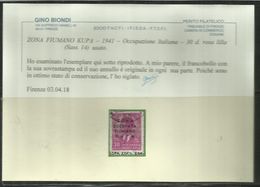OFFERTA! OCCUPAZIONE ITALIANA: ZONA FIUMANO KUPA 1941 SOPRASTAMPATO OVERPRINTED 30d USATO USED OBLITERE' - Fiume & Kupa