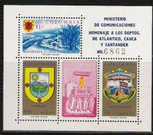 HF24.-.COLOMBIA / KOLUMBIEN.- 1961 .- MICHEL #: BLOCK 23- MNH. ATLANTICO,CAUCA AND SANTANDER DEPTS.CV&euro;:15.00 - Colombia