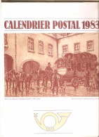 Belgique- Calendrier Postal 1983 - Service Social De La Régie Des Postes - Tamaño Grande : 1981-90