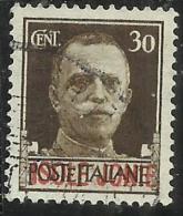 ISOLE JONIE 1941 SOPRASTAMPATO D´ITALIA ITALY OVERPRINTED CENT. 30 C USATO USED OBLITERE´ - Isole Ionie