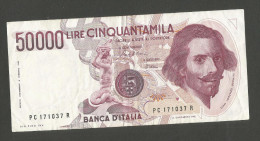 ITALIA - BANCA D´ ITALIA - 50000 Lire BERNINI - I° Tipo (Firme: Ciampi / Stevani) - REPUBBLICA ITALIANA - 50000 Lire