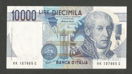 ITALIA  - 10000 LIRE A. VOLTA (Firme: Fazio / Amici) - REPUBBLICA ITALIANA - 10.000 Lire