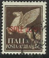 ISOLE JONIE 1941 SOPRASTAMPATO D´ITALIA ITALY OVERPRINTED POSTA AEREA AIR MAIL USATO USED OBLITERE´ - Islas Jónicas
