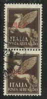 ISOLE JONIE 1941 SOPRASTAMPATO D´ITALIA ITALY OVERPRINTED POSTA AEREA AIR MAIL COPPIA USATA PAIR USED OBLITERE´ - Isole Ionie