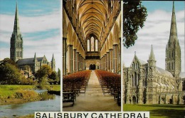 CARTE POSTALE ORIGINALE COULEUR ANCIENNE MULTIVUES PETIT FORMAT : SALISBURY CATHEDRAL - Salisbury