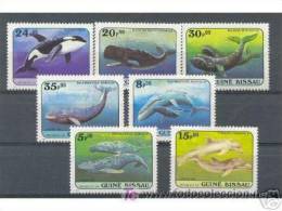 GUINEA BISSAU 1984 - FAUNA WHALES BALLENAS BALEINES - Yvert 307-313 - Baleines