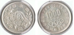 JAPON 1000 YEN 1964 OLIMPIADA PLATA SILVER G1 - Japan