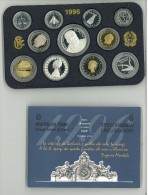 SERIE PROOF FONDO SPECCHIO 1996 - Confezione Zecca  Italia - Tiratura 8000 - COMPLETA DI ASTUCCIO ORIGINALE II° SCELTA - Sets Sin Usar &  Sets De Prueba