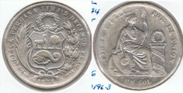 PERU SOL 1874 PLATA SILVER G1 - Pérou