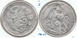 PERU SOL 1893 PLATA SILVER G1 - Pérou