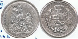 PERU SOL 1895 PLATA SILVER G1 - Peru