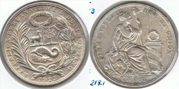 PERU SOL 1923 PLATA SILVER G1 - Peru