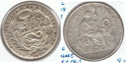 PERU SOL 1924 PLATA SILVER G1 - Peru