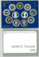 SERIE PROOF FONDO SPECCHIO 1988 - Confezione Zecca  Italia - Tiratura 9000 - COMPLETA DI ASTUCCIO ORIGINALE - Nieuwe Sets & Proefsets