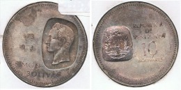 VENEZUELA  10 BOLIVAR 1973 PLATA SILVER F1 - Venezuela