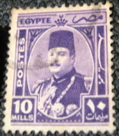 Egypt 1944 King Farouk 10m - Used - Used Stamps