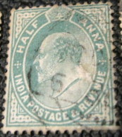 India 1906 King Edward VII 0.5a - Used - 1902-11 King Edward VII