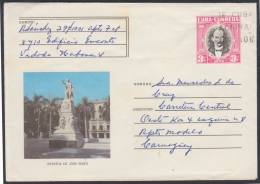 1978-EP-32 CUBA 1978. Ed.181c. POSTAL STATIONERY. ENTERO POSTAL. ESTATUA DE JOSE MARTI. HABANA. USED. - Cartas & Documentos
